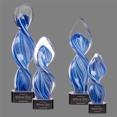 Cerulean eldur spiral listaglas