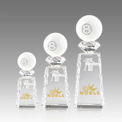 Kristall Svart 8 Pool Trofies