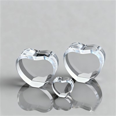 Ókeypis standi blankt kristallhjartaheiðursløn