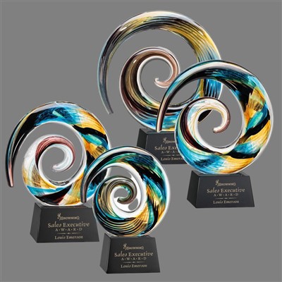 Hvirlandi kromatiskt hvirvul listaglas